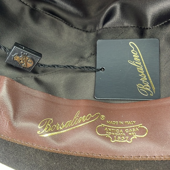 Borsalino Alessandria Chocolate Brown, 60 ( 7 1/2 US ) - Picture 7 of 8